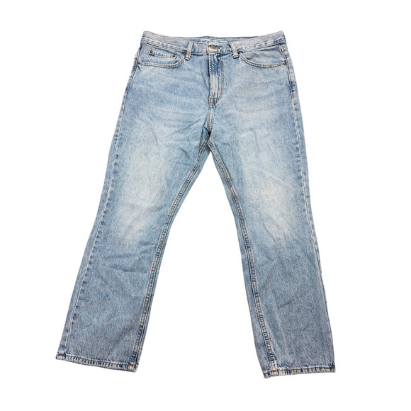 Old Navy Other - Old Navy Mens Straight Leg Jeans 36x30 Light Wash Blue 100% Cotton Denim